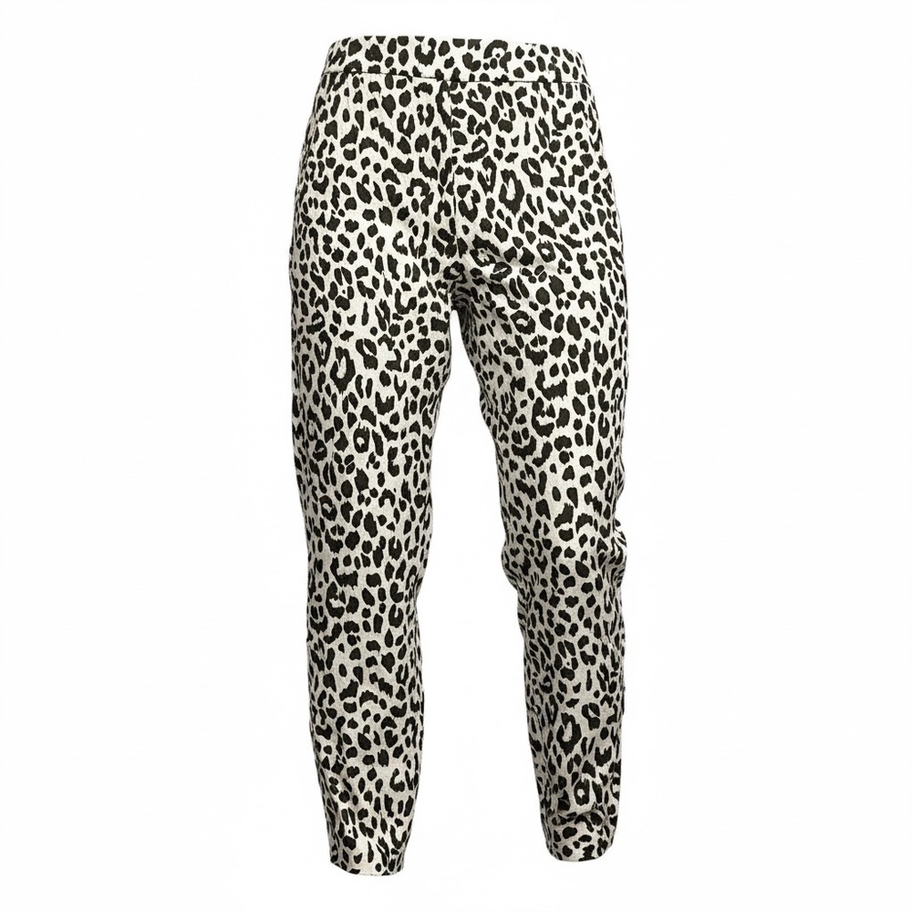 J.Crew Linen Leopard Print Pants Size 4 Tall Relaxed Lightweight Animal‎ Print